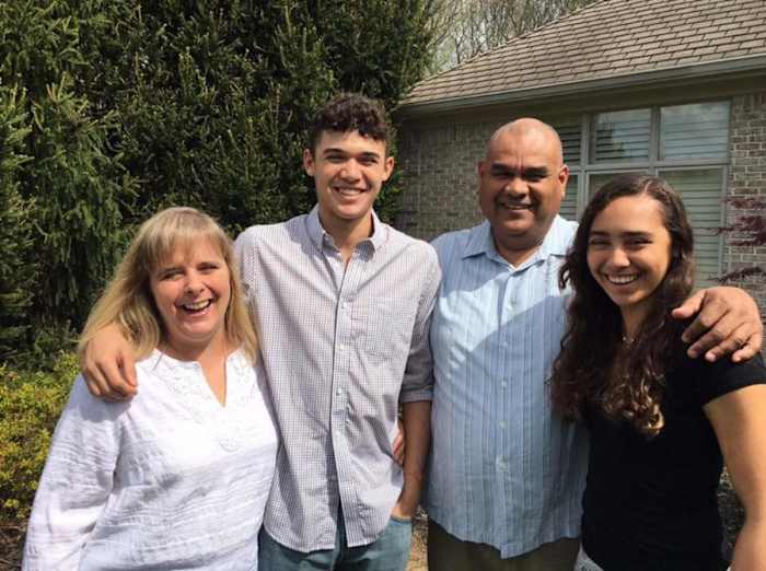 The Leal family from Bloomington, Sherry, Anthony, Martin and Lauren.